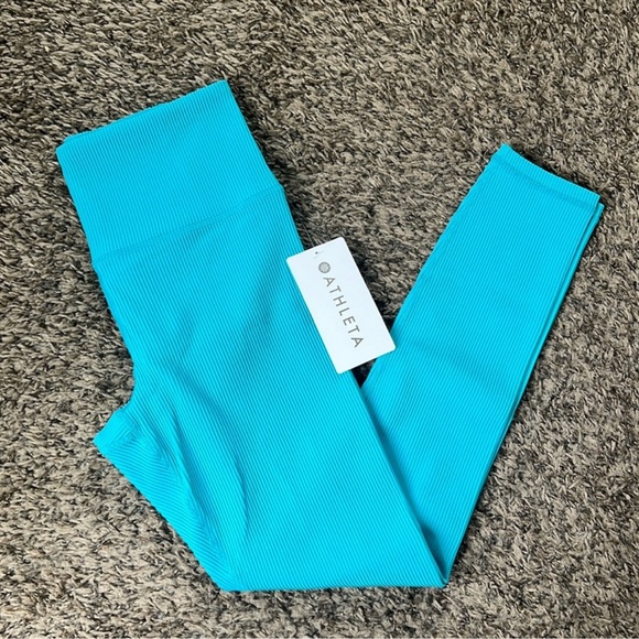 Athleta Pants - NWT Athleta Elation Rib Tight Bora Bora Rib Blue M